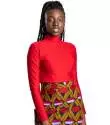 african fashion design clothing waxprint pattern africanfashionnight afn red jersey top koidesign